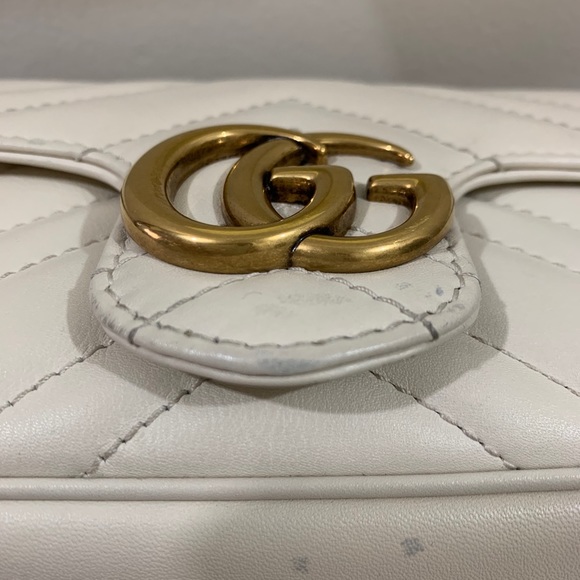 ❤️SOLD❤️GUCCIWhite Super Mini GG Marmont Bag✨ - Picture 11 of 17